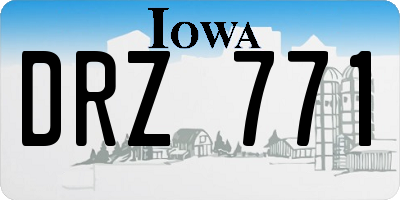 IA license plate DRZ771