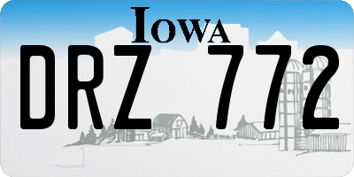 IA license plate DRZ772