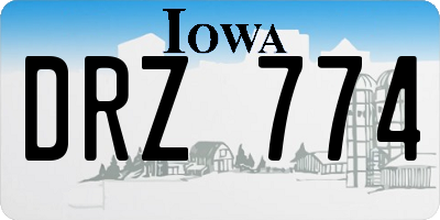 IA license plate DRZ774