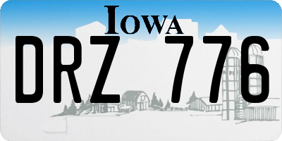IA license plate DRZ776