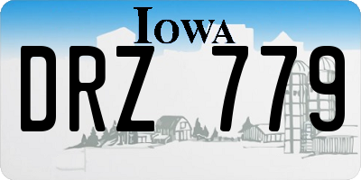 IA license plate DRZ779