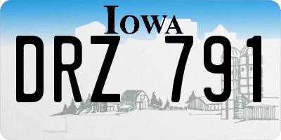 IA license plate DRZ791