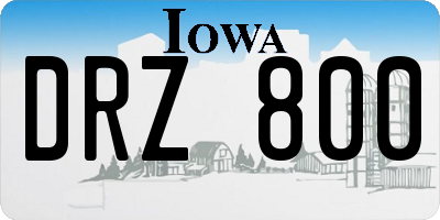 IA license plate DRZ800
