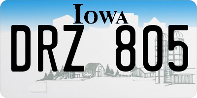 IA license plate DRZ805