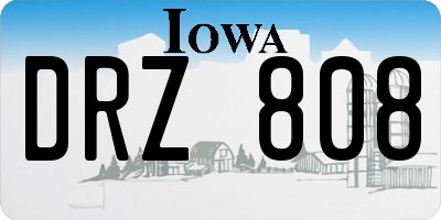 IA license plate DRZ808