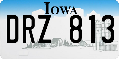 IA license plate DRZ813