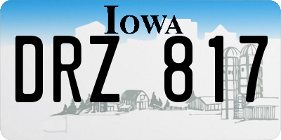 IA license plate DRZ817