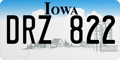IA license plate DRZ822