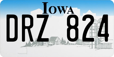 IA license plate DRZ824