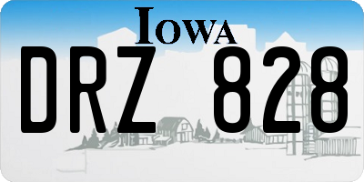 IA license plate DRZ828