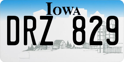 IA license plate DRZ829