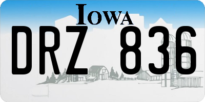 IA license plate DRZ836