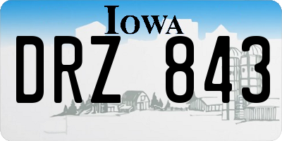 IA license plate DRZ843