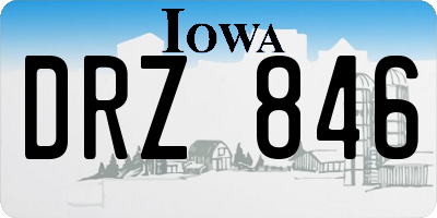 IA license plate DRZ846