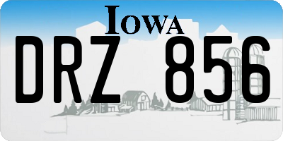 IA license plate DRZ856