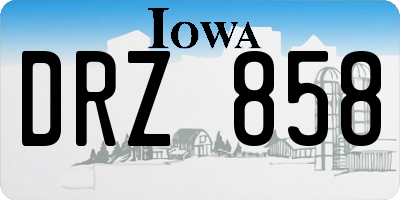 IA license plate DRZ858