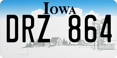 IA license plate DRZ864