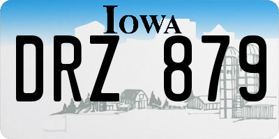 IA license plate DRZ879