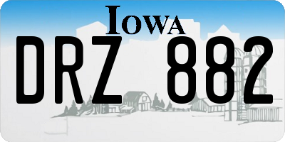 IA license plate DRZ882