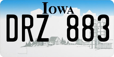 IA license plate DRZ883