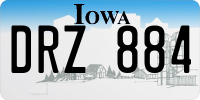 IA license plate DRZ884
