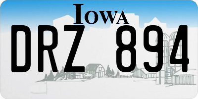 IA license plate DRZ894
