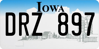 IA license plate DRZ897