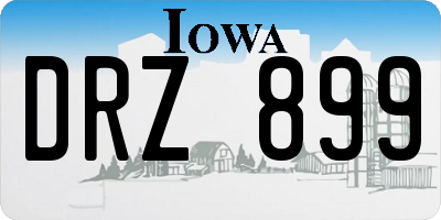IA license plate DRZ899