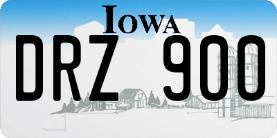 IA license plate DRZ900