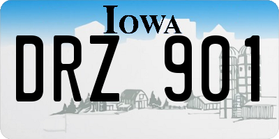 IA license plate DRZ901