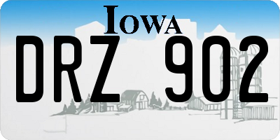 IA license plate DRZ902