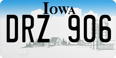 IA license plate DRZ906