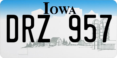 IA license plate DRZ957