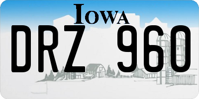 IA license plate DRZ960