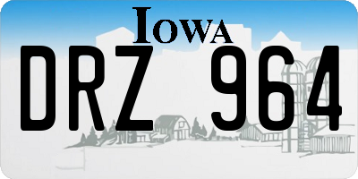 IA license plate DRZ964