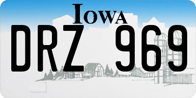 IA license plate DRZ969