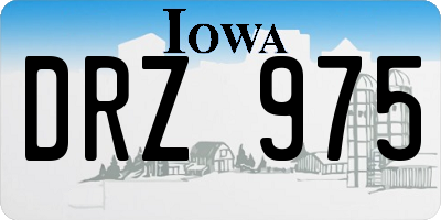 IA license plate DRZ975