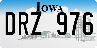 IA license plate DRZ976