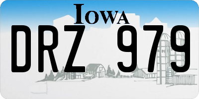 IA license plate DRZ979