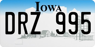 IA license plate DRZ995