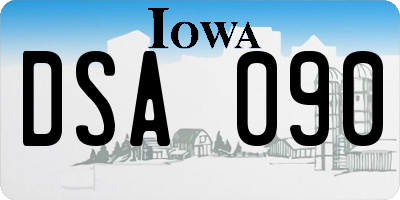 IA license plate DSA090