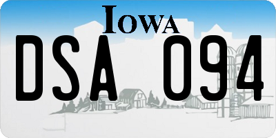 IA license plate DSA094