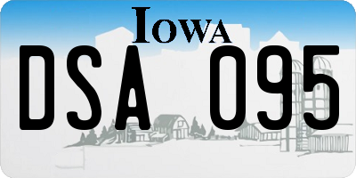 IA license plate DSA095
