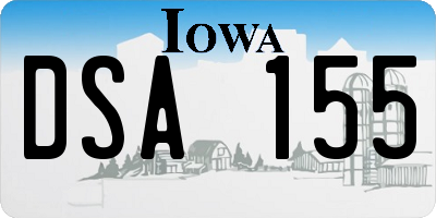 IA license plate DSA155
