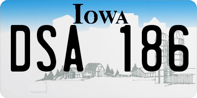 IA license plate DSA186