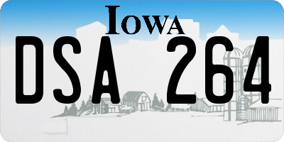 IA license plate DSA264