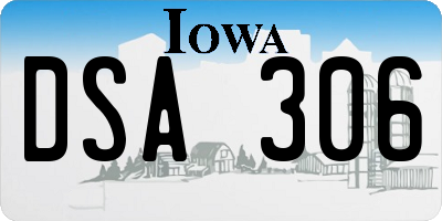 IA license plate DSA306