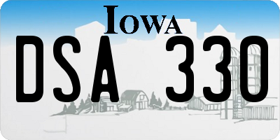 IA license plate DSA330