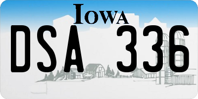 IA license plate DSA336