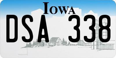 IA license plate DSA338